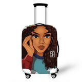 Afro Lady Girl Cover Travel Luggage