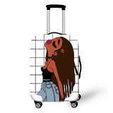 Afro Lady Girl Cover Travel Luggage