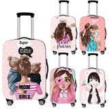 Cartoon Girl Cover Travel Luggage