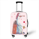 Cartoon Girl Cover Travel Luggage