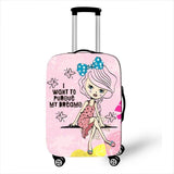 Cartoon Girl Cover Travel Luggage