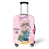 Cartoon Girl Cover Travel Luggage
