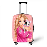 Cartoon Girl Cover Travel Luggage