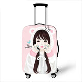 Cartoon Girl Cover Travel Luggage