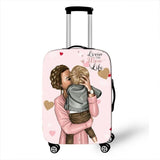 Cartoon Girl Cover Travel Luggage