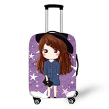 Cartoon Girl Cover Travel Luggage
