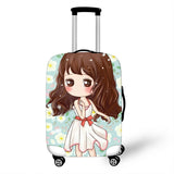 Cartoon Girl Cover Travel Luggage