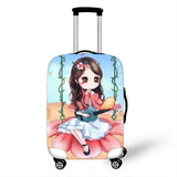 Cartoon Girl Cover Travel Luggage