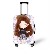 Cartoon Girl Cover Travel Luggage