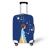 Cartoon Girl Cover Travel Luggage