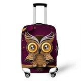 Cartoon Owl Cover Travel Luggage