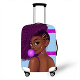 3D Afro Girl Cover Travel Luggage