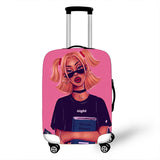 3D Afro Girl Cover Travel Luggage