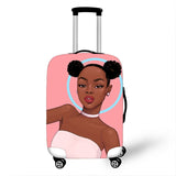 3D Afro Girl Cover Travel Luggage