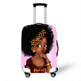 3D Afro Girl Cover Travel Luggage
