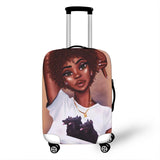 3D Afro Girl Cover Travel Luggage