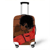 3D Afro Girl Cover Travel Luggage