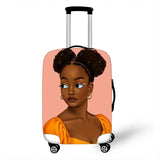 3D Afro Girl Cover Travel Luggage