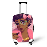 3D Afro Girl Cover Travel Luggage