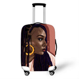 3D Afro Girl Cover Travel Luggage