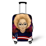 3D Afro Girl Cover Travel Luggage