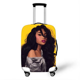 3D Afro Girl Cover Travel Luggage