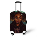 3D Afro Girl Cover Travel Luggage