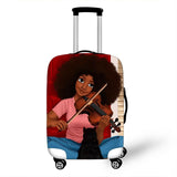 3D Afro Girl Cover Travel Luggage