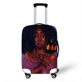 3D Afro Girl Cover Travel Luggage