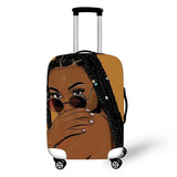 3D Afro Girl Cover Travel Luggage