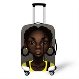 3D Afro Girl Cover Travel Luggage