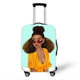 3D Afro Girl Cover Travel Luggage