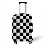 Geometric Pattern Cover Travel Luggage
