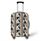 Geometric Pattern Cover Travel Luggage