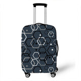Geometric Pattern Cover Travel Luggage