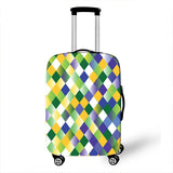 Geometric Pattern Cover Travel Luggage